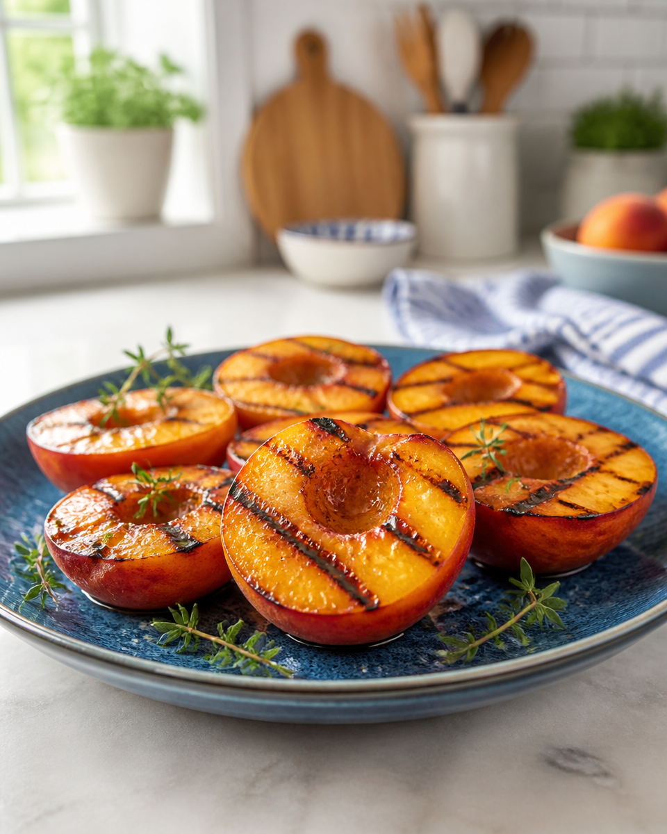 Grilled Peaches with Mascarpone