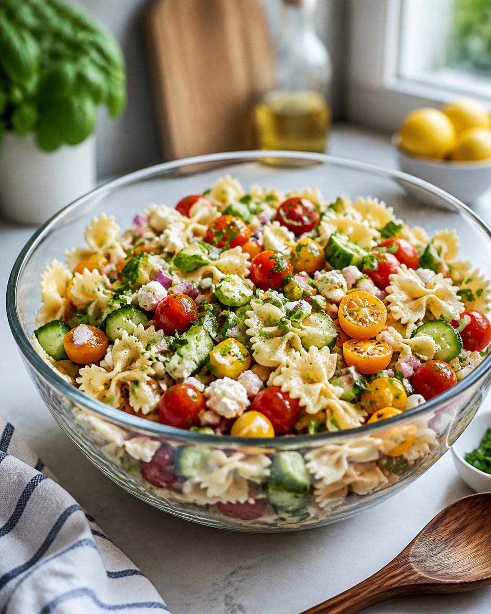 Crowd Pleasing Pasta Salad (Serves 20)