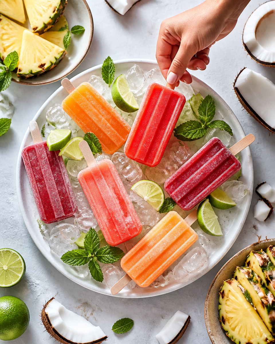 Tropical Fruit Popsicles