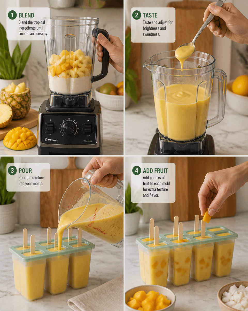 Tropical Fruit Popsicles