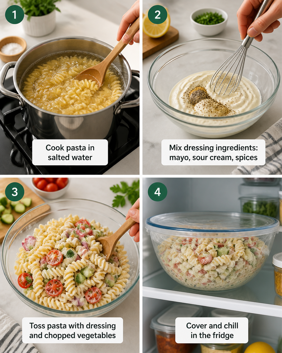 Crowd Pleasing Pasta Salad (Serves 20)
