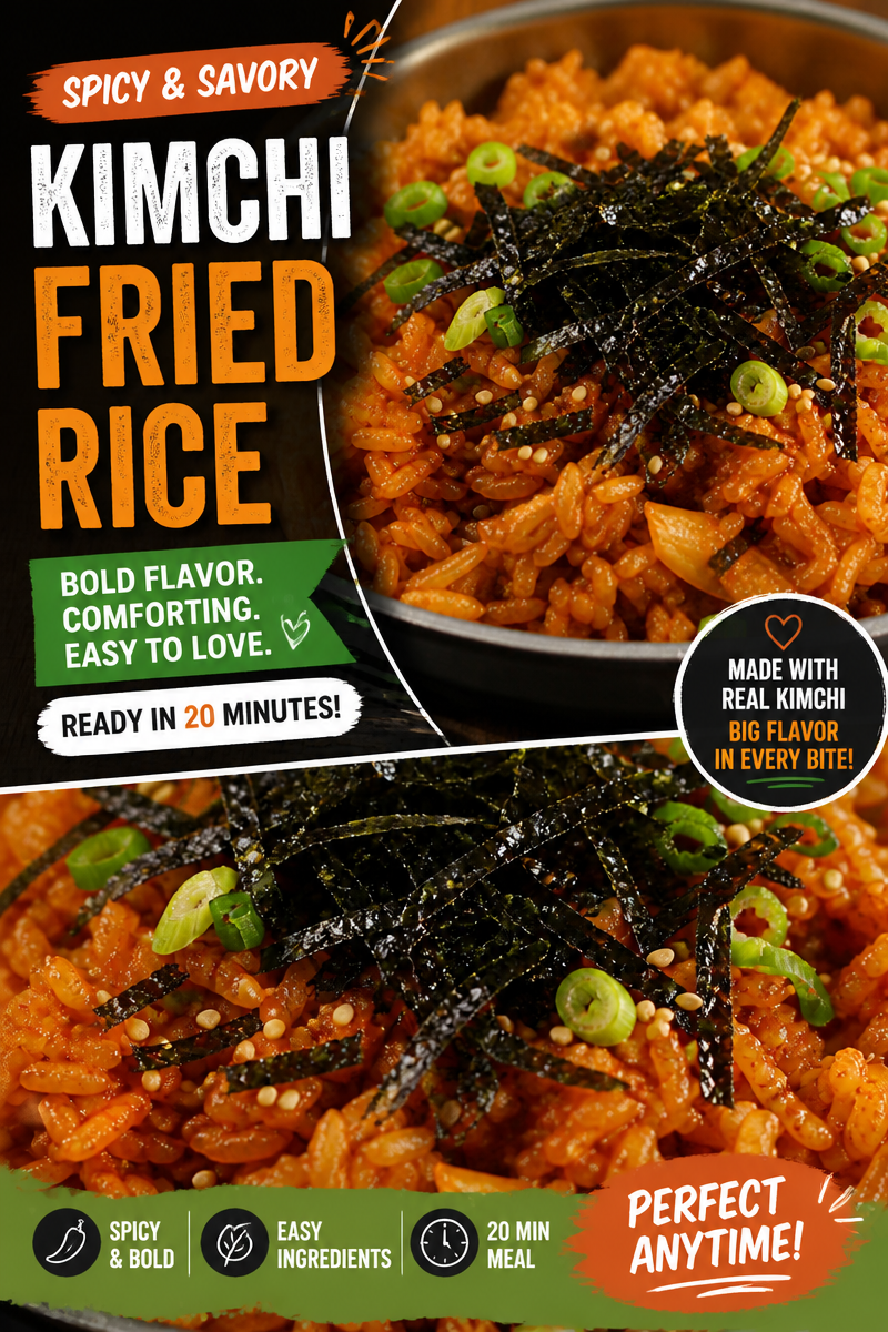 Easy Kimchi Fried Rice — Korean Spicy Comfort