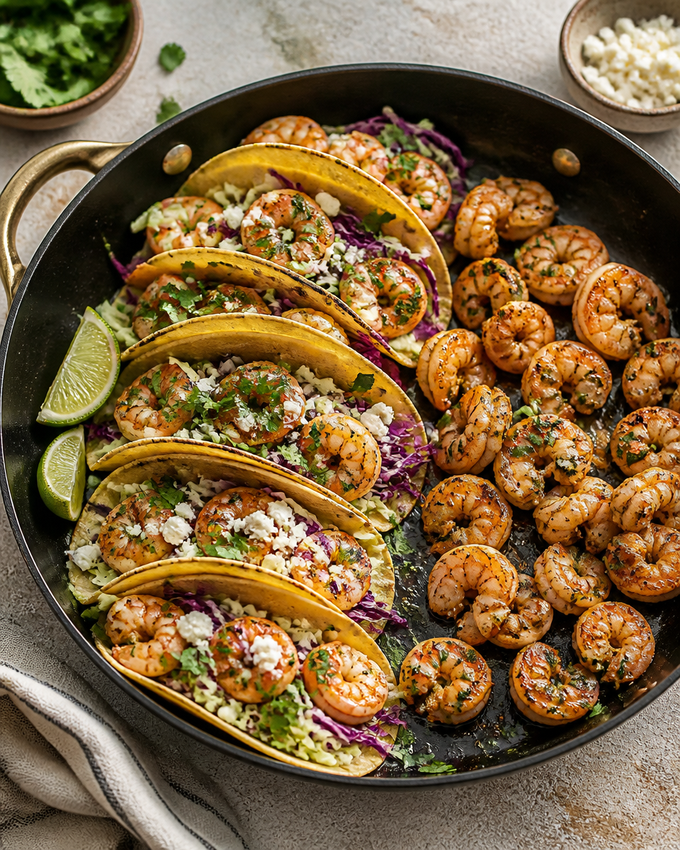 Easy Hot Honey Shrimp Tacos — Sweet Spicy Crispy