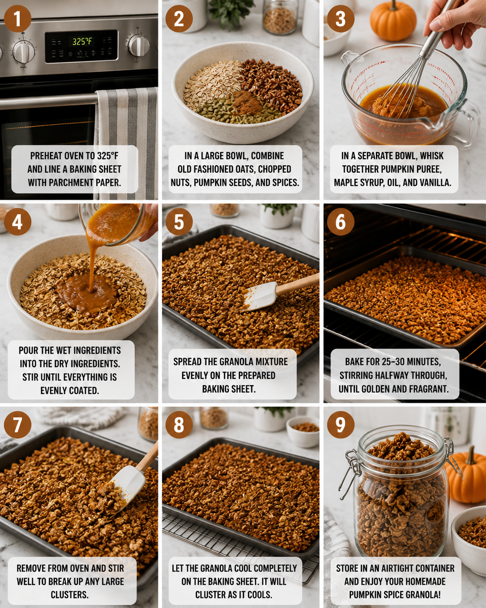 Easy Pumpkin Spice Granola — Fall Breakfast Clusters