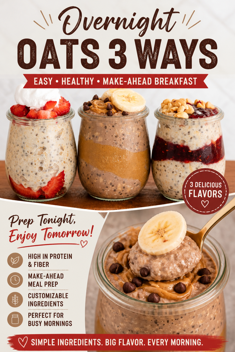 High Protein Overnight Oats 5 Ways