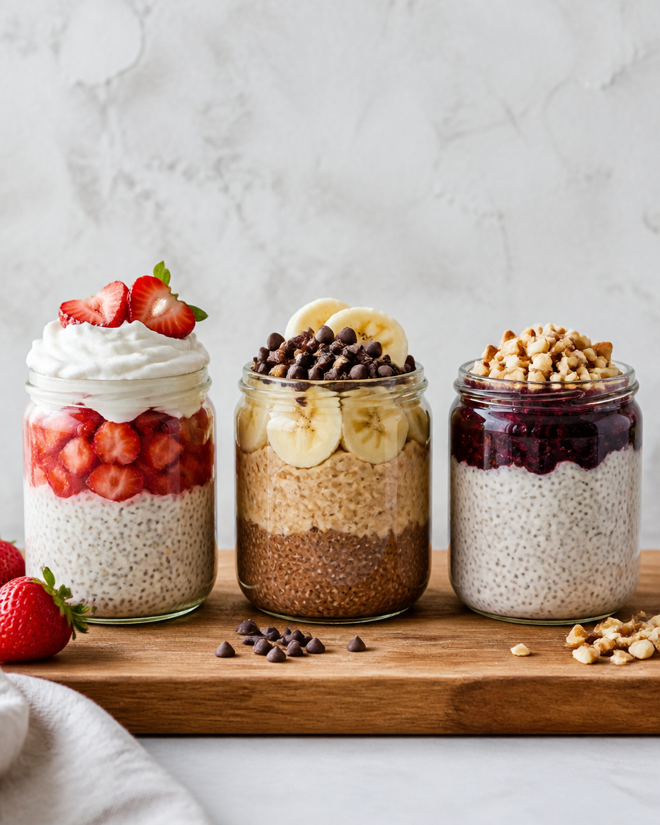 High Protein Overnight Oats 5 Ways