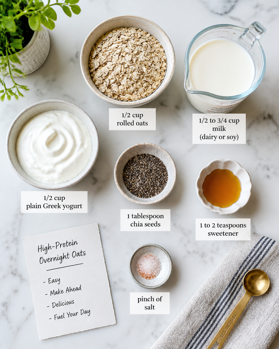High Protein Overnight Oats 5 Ways