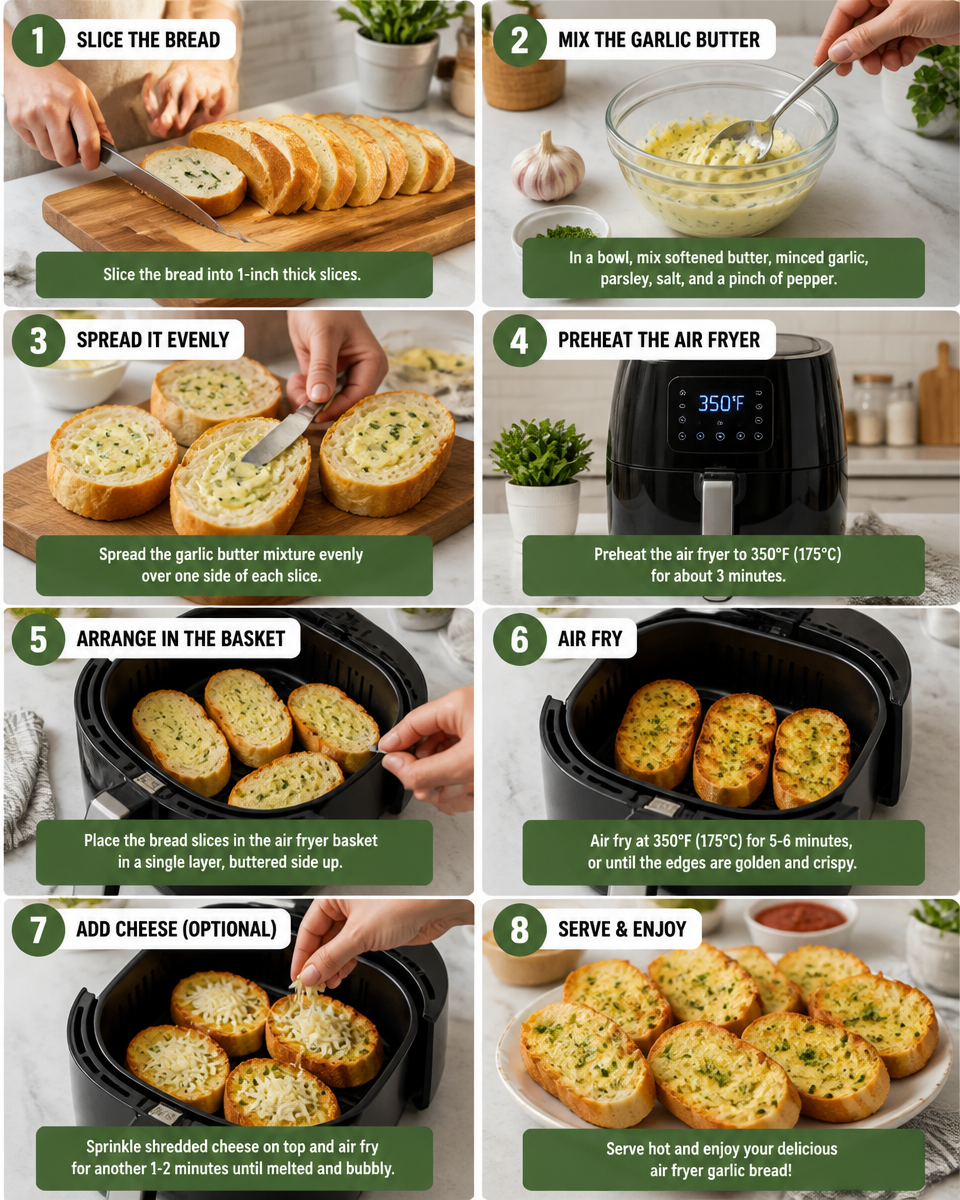 Air Fryer Garlic Bread