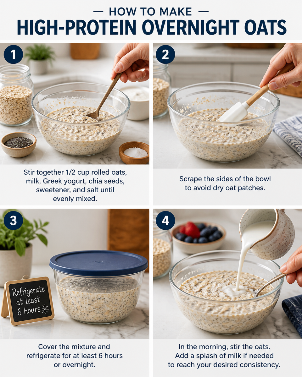 High Protein Overnight Oats 5 Ways