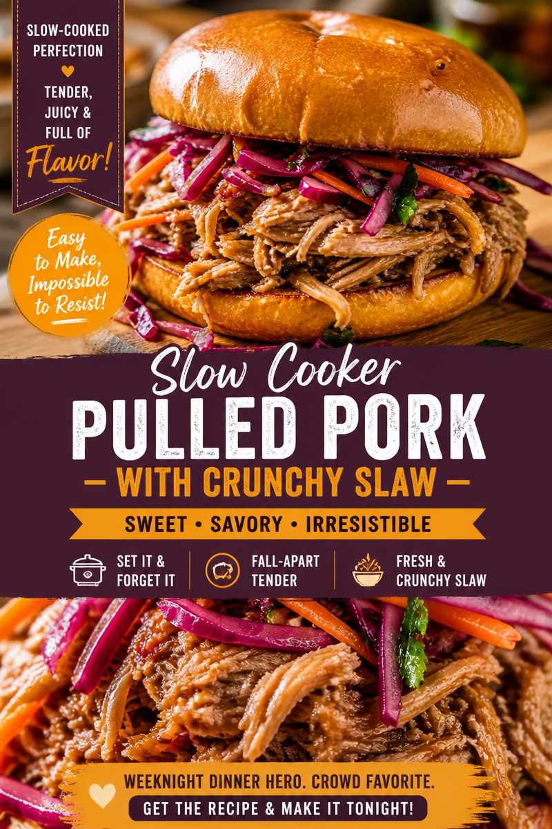 Easy Apple Cider Pulled Pork — Fall Slow Cooker