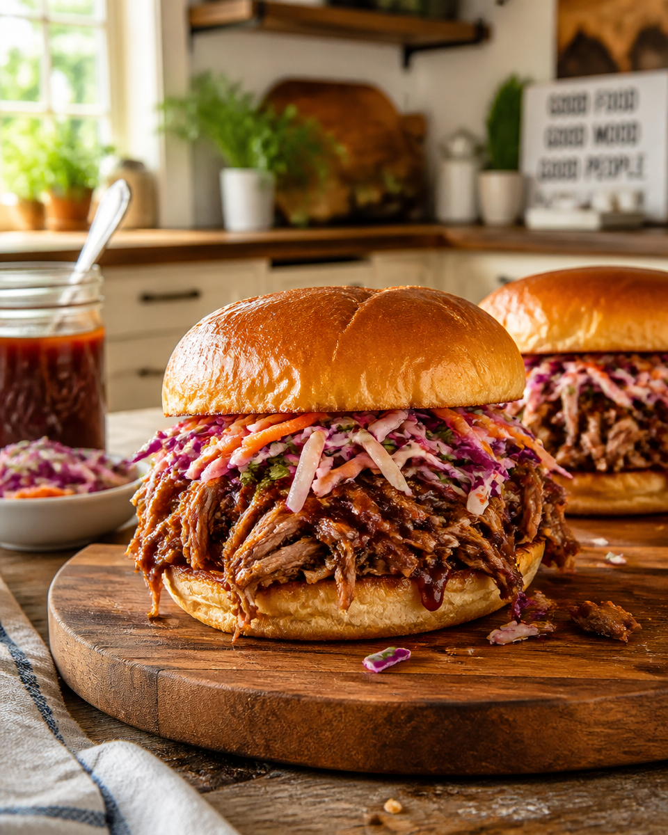 Easy Apple Cider Pulled Pork — Fall Slow Cooker