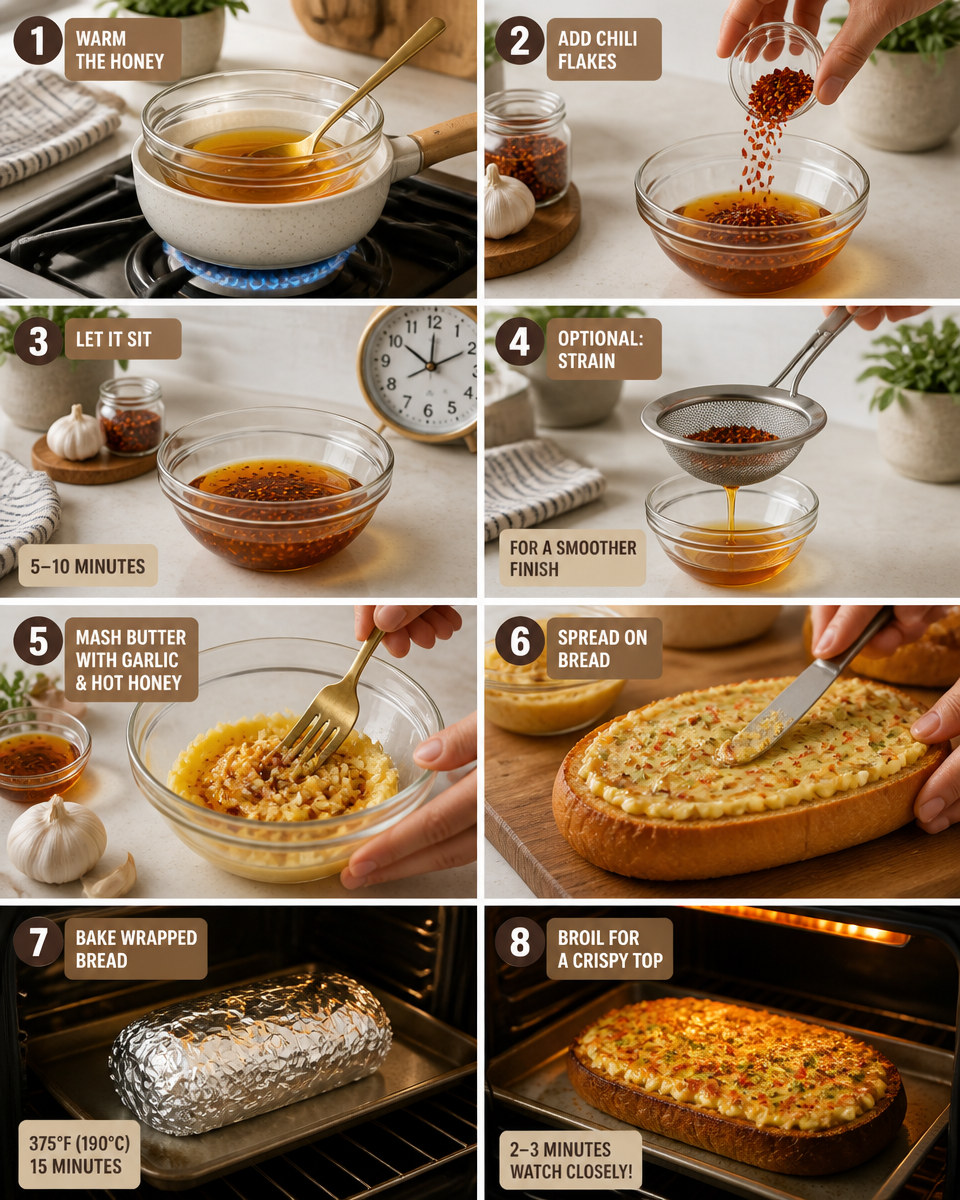 Easy Hot Honey Garlic Bread — Sweet Heat Butter