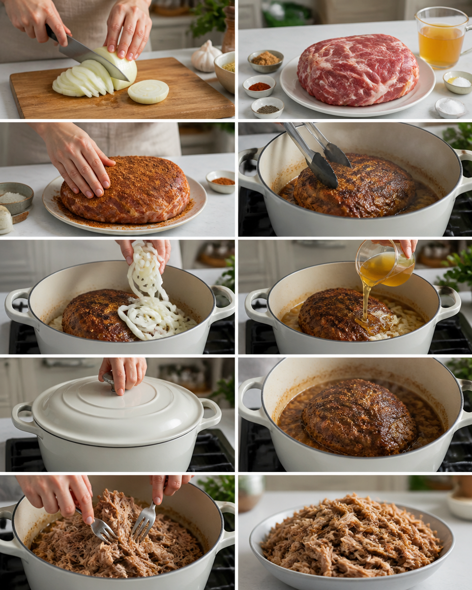 Easy Apple Cider Pulled Pork — Fall Slow Cooker