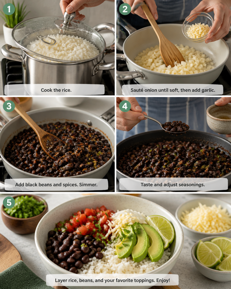 Easy Rice and Beans Bowl — Protein Budget Meal