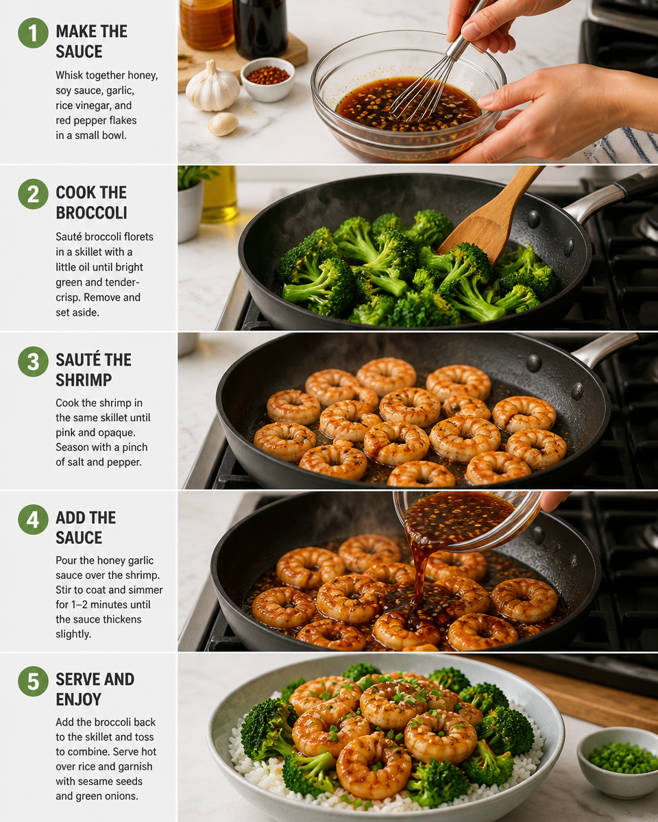 Easy Honey Garlic Shrimp and Broccoli — 20 Minute
