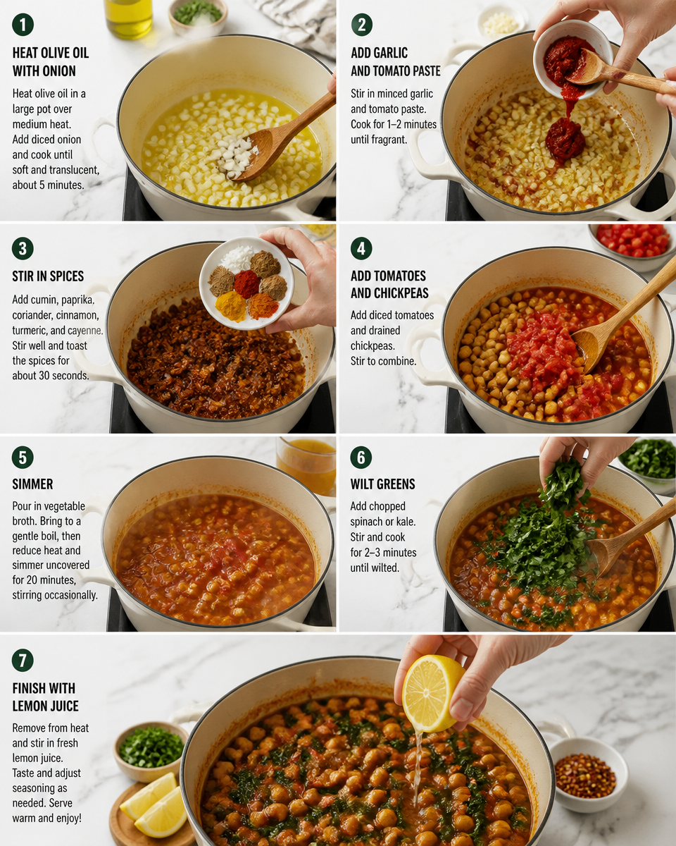 Easy Moroccan Chickpea Stew — Spiced Comfort