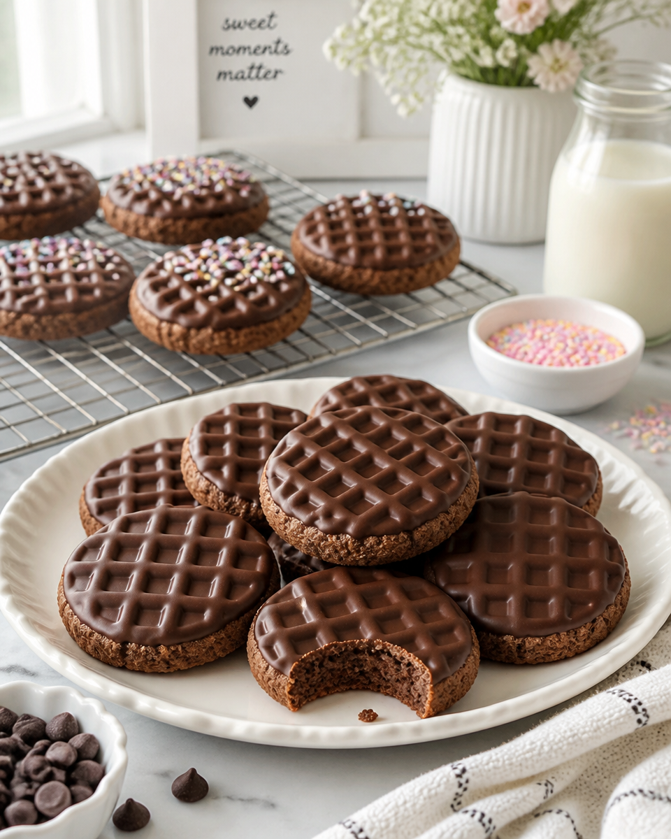 Waffle Iron Cookies (Chocolate Chip)