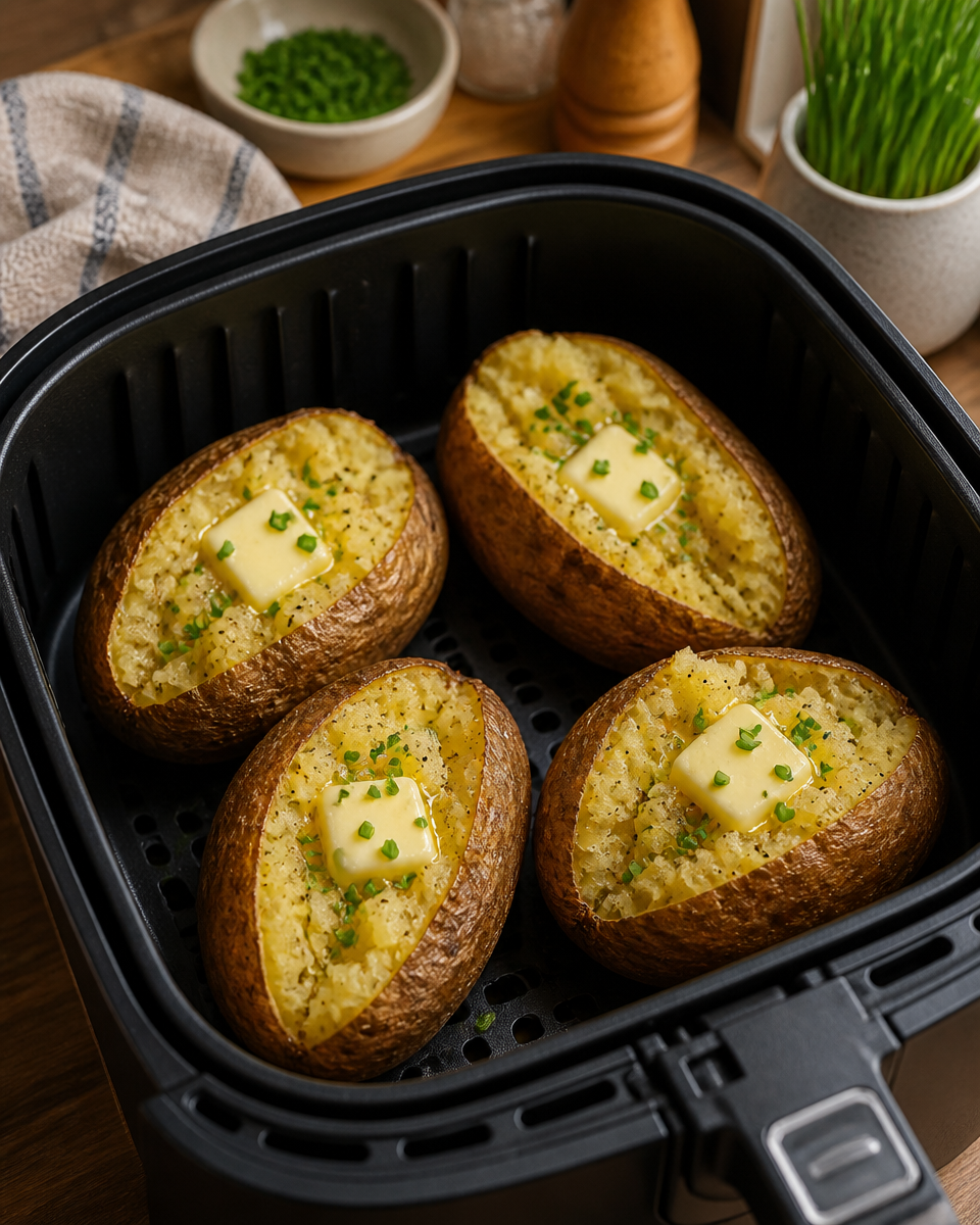 Air Fryer Baked Potato (45 Minutes, Fluffy)