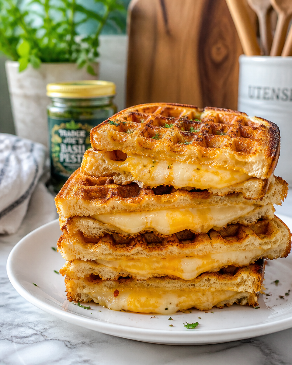 Waffle Maker Grilled Cheese
