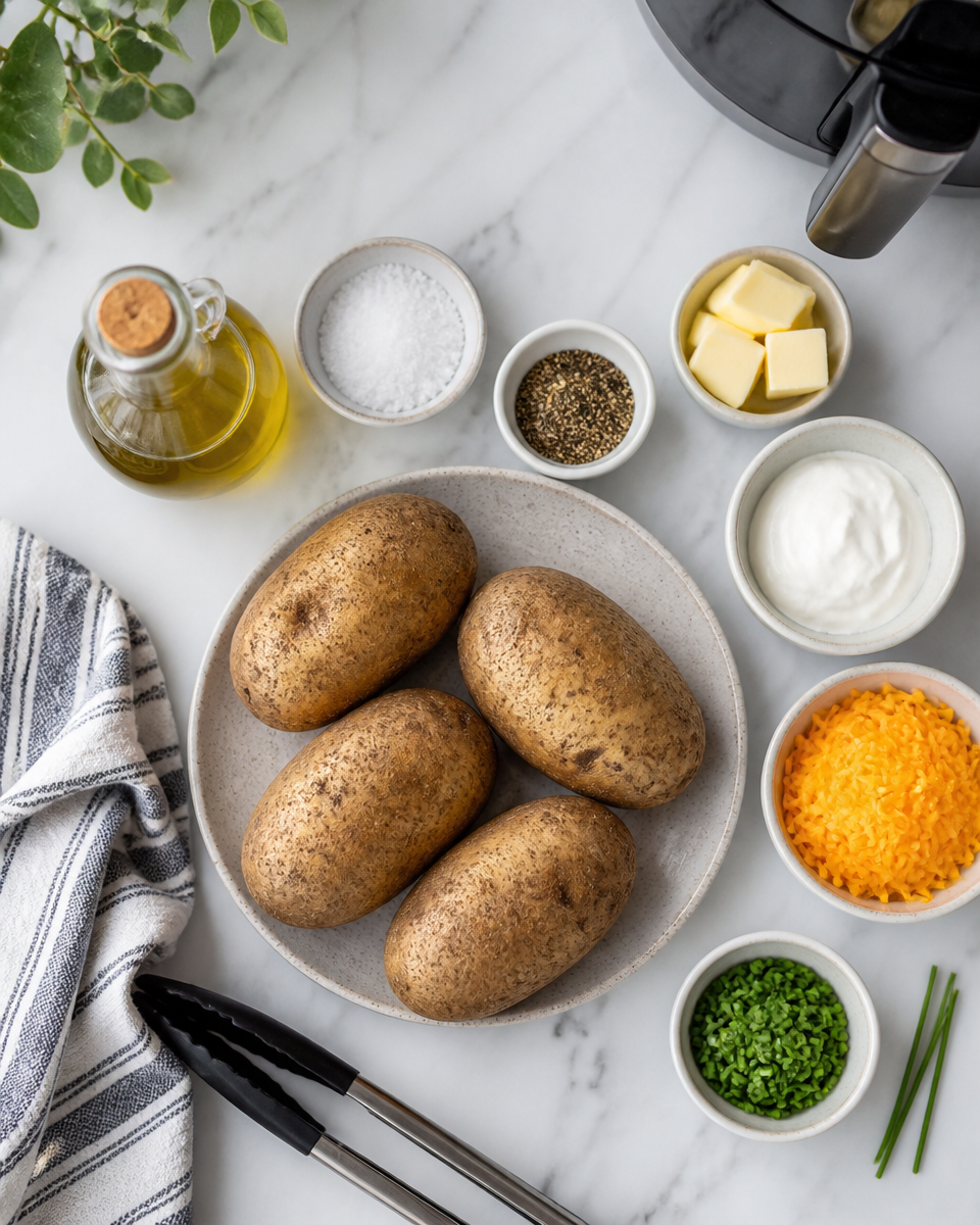 Air Fryer Baked Potato (45 Minutes, Fluffy)