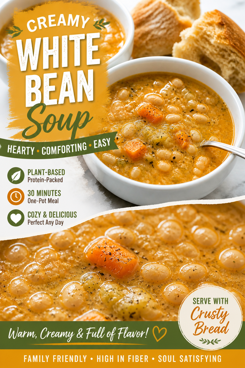 Easy Tuscan White Bean Soup — Budget Comfort