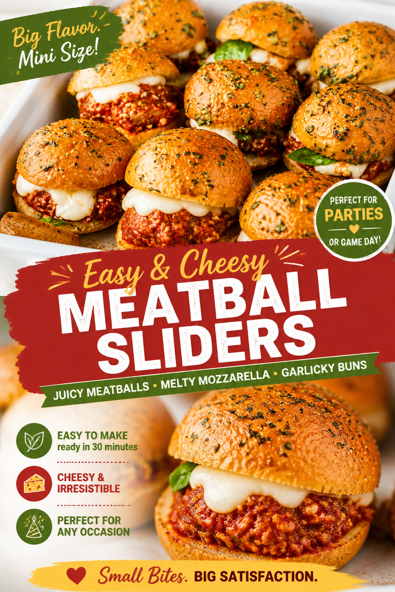 Easy Meatball Sliders — Italian Party Sandwich