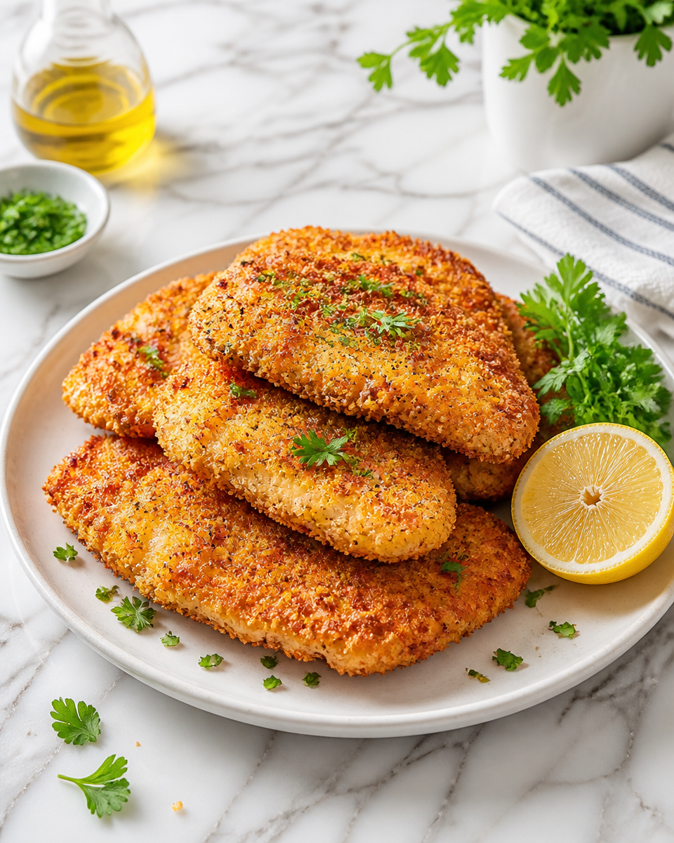 Easy Breaded Chicken Cutlets — Crispy Pan Fried