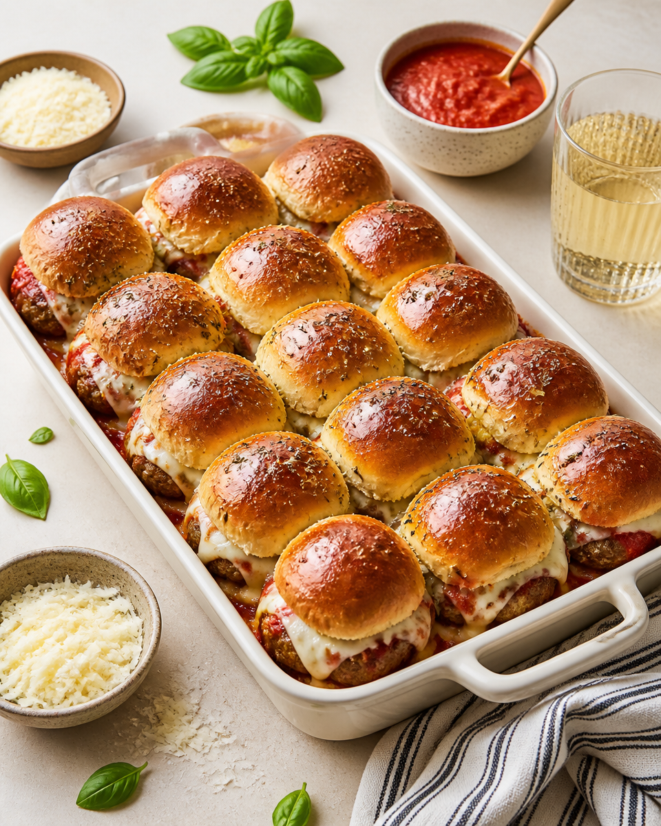 Easy Meatball Sliders — Italian Party Sandwich