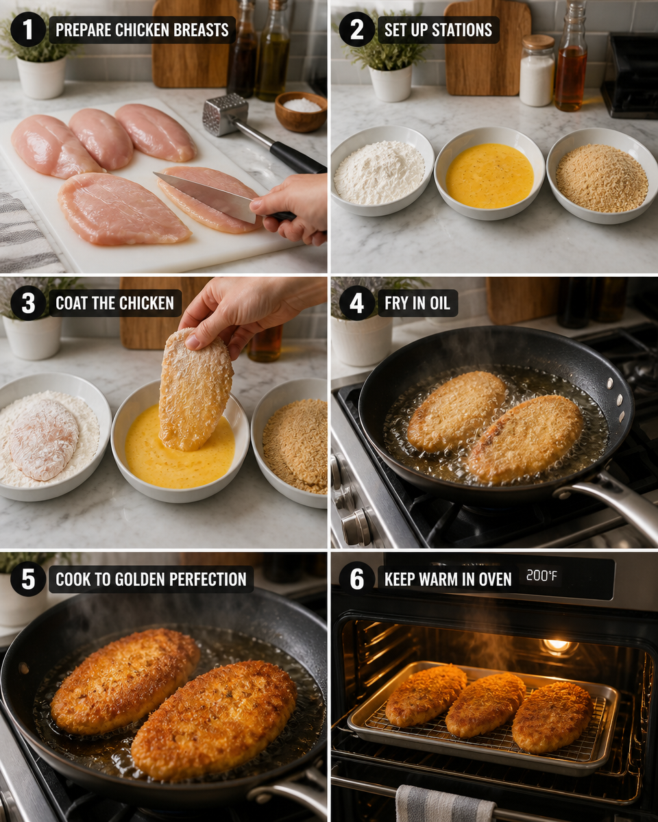 Easy Breaded Chicken Cutlets — Crispy Pan Fried