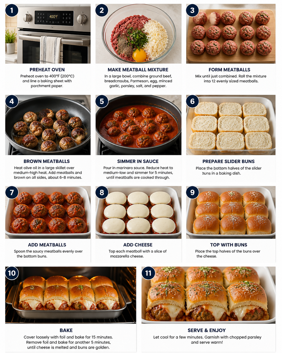 Easy Meatball Sliders — Italian Party Sandwich