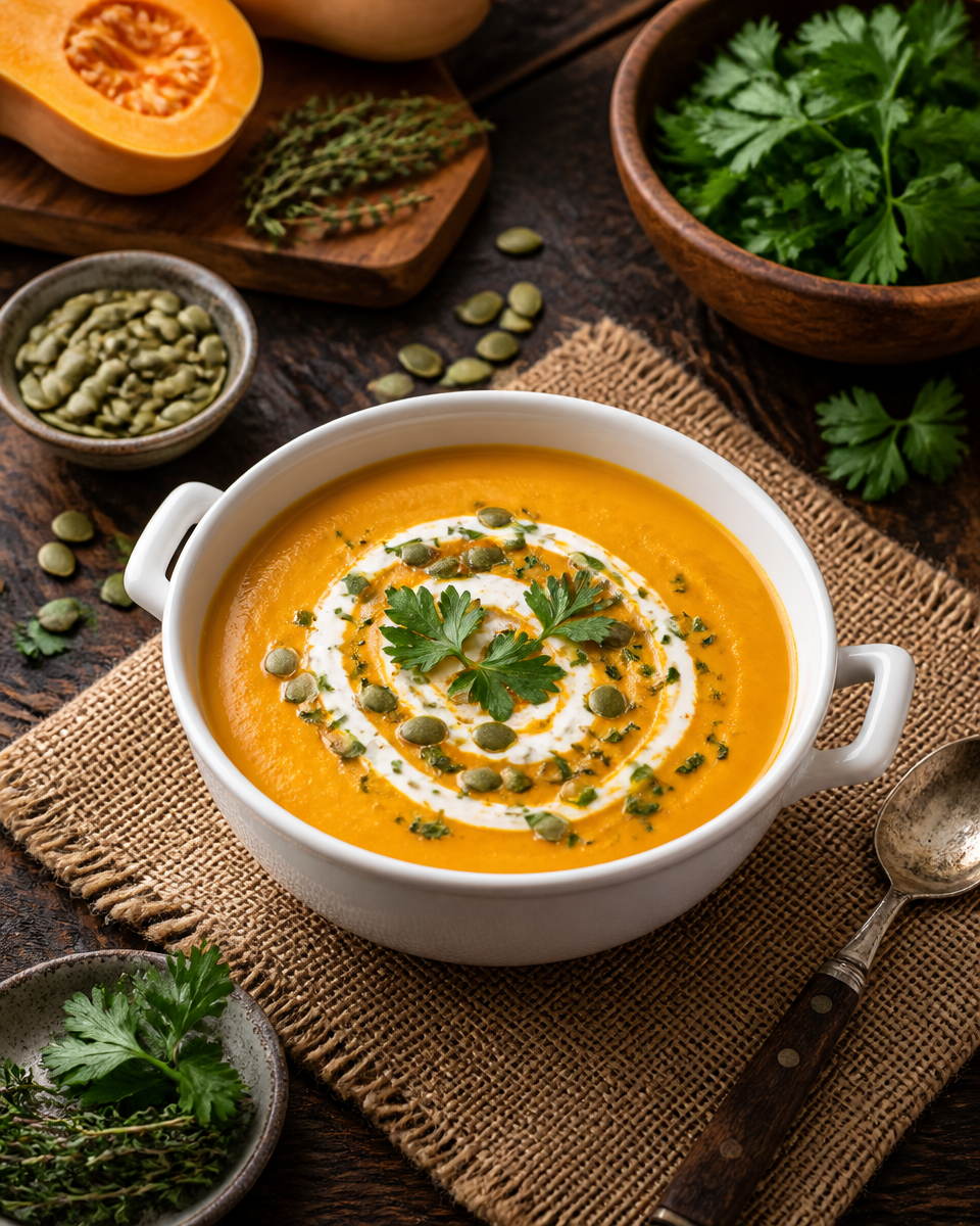 Butternut Squash Soup with Coconut Milk