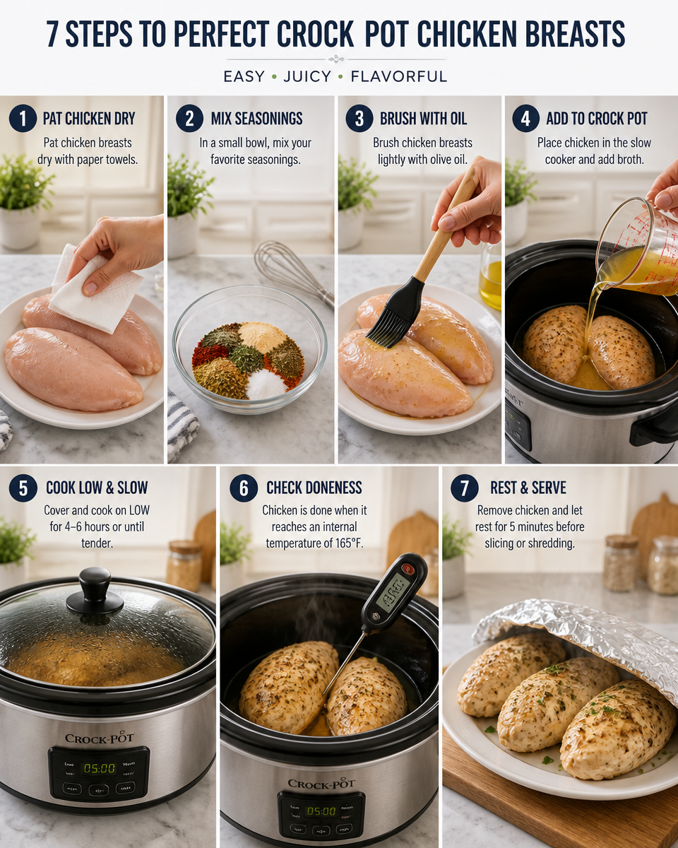 Crock Pot Chicken Breast (Easy, Juicy)