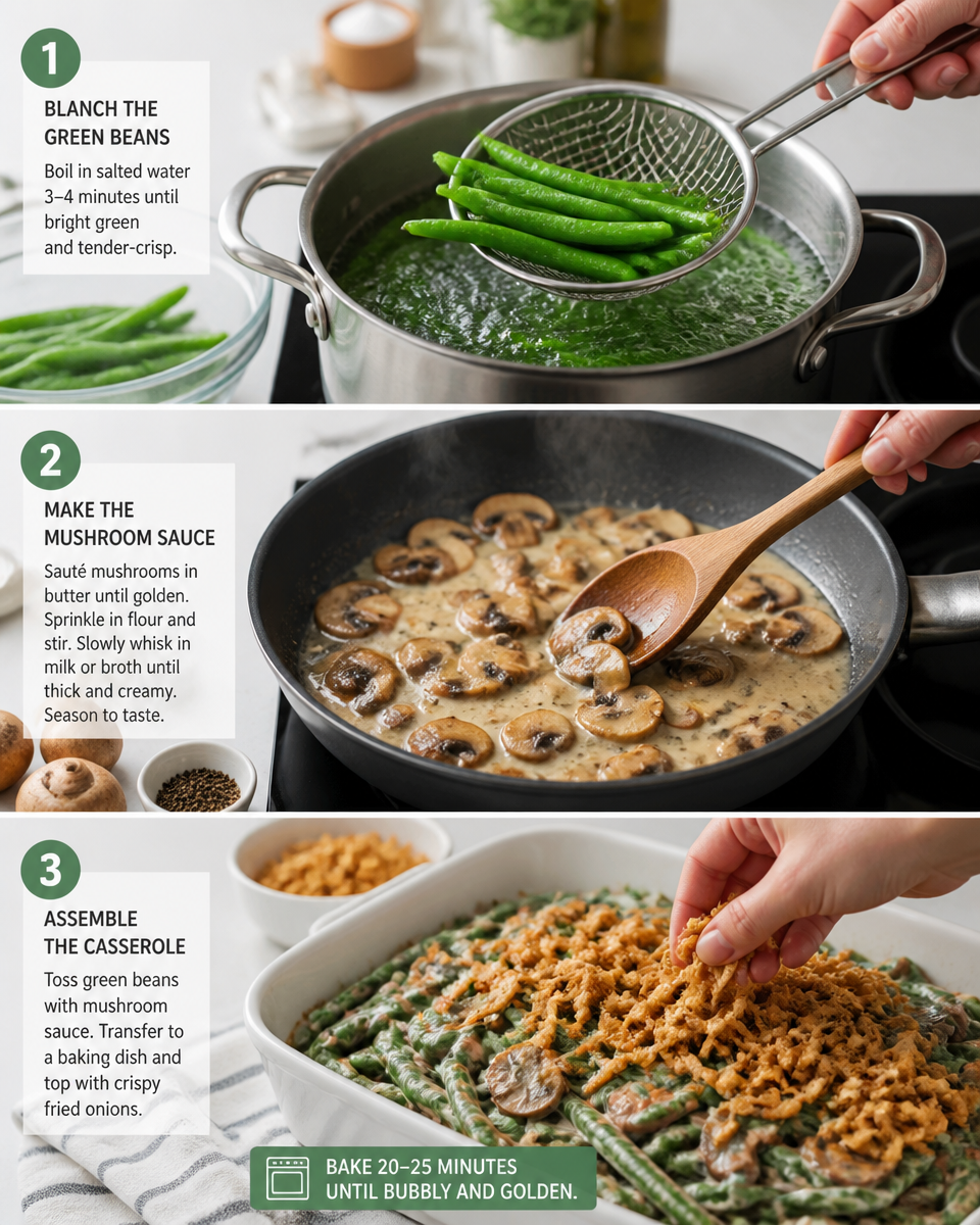 Green Bean Casserole from Scratch (No Canned Soup)