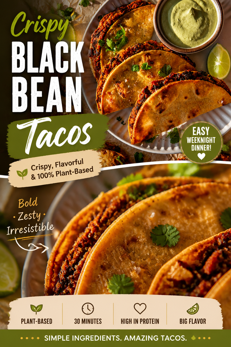 Easy Black Bean Tacos — Vegetarian Budget Dinner