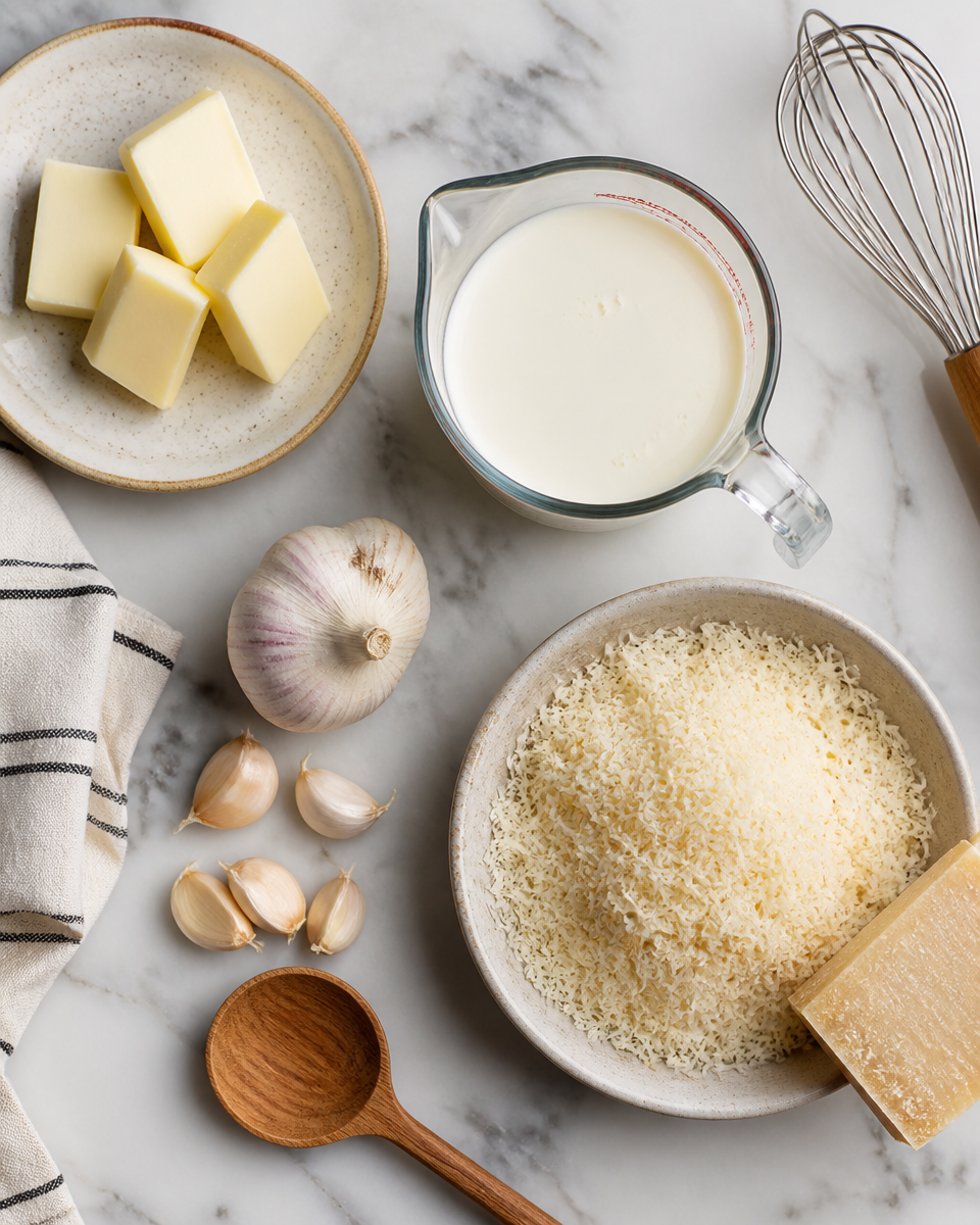 Easy Homemade Alfredo Sauce — 4 Ingredient