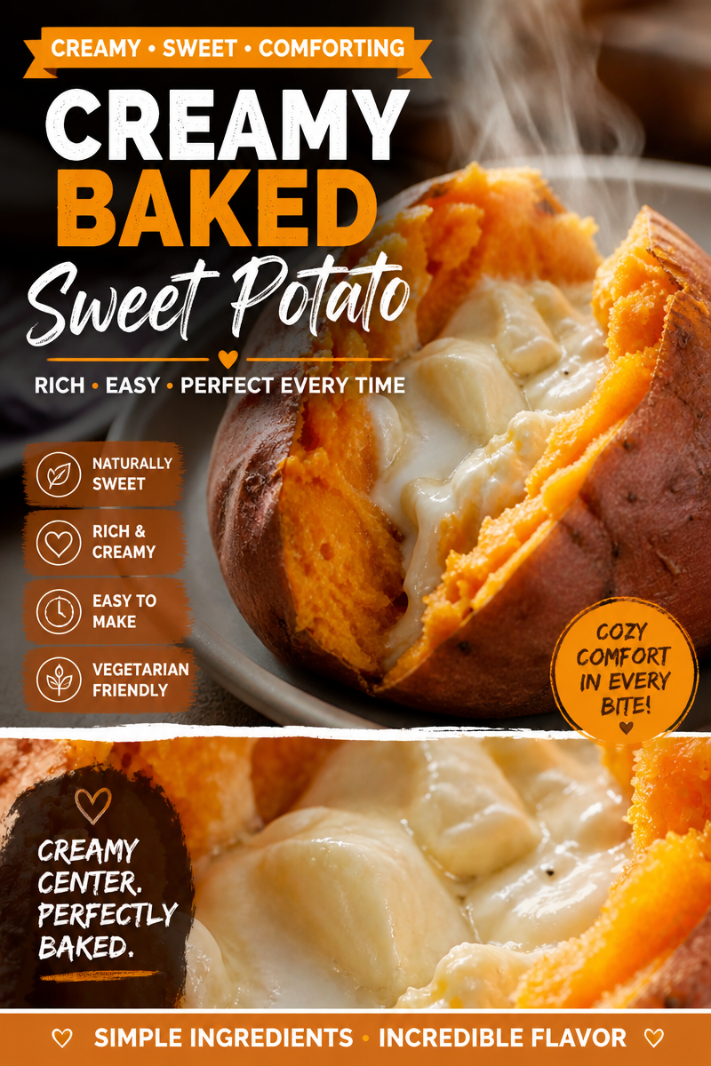 Sweet Potato Stuffed with Cream Cheese (2-Ingredient Viral)