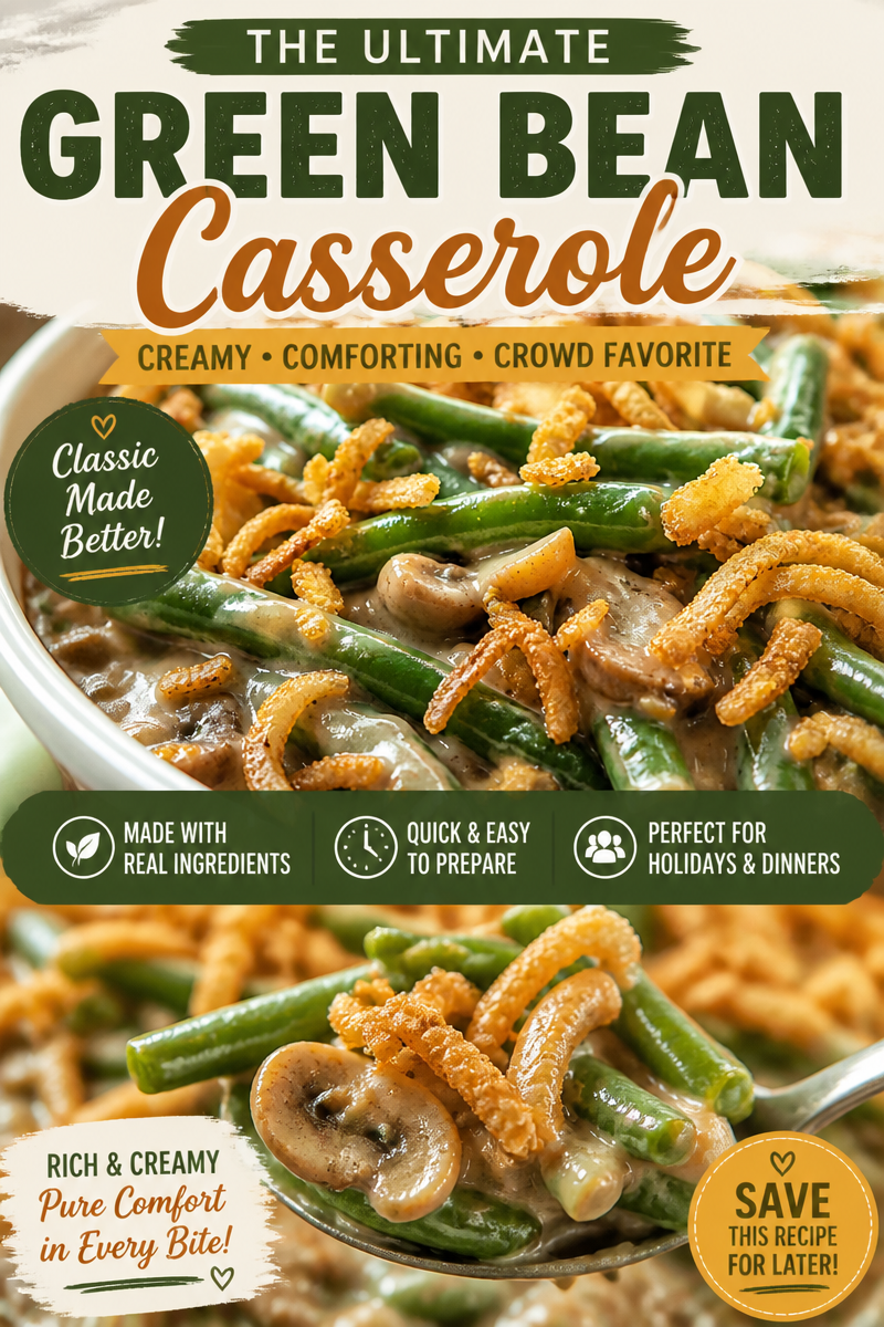 Green Bean Casserole with Fresh Green Beans