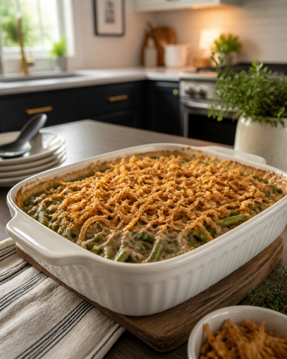 Green Bean Casserole with Fresh Green Beans