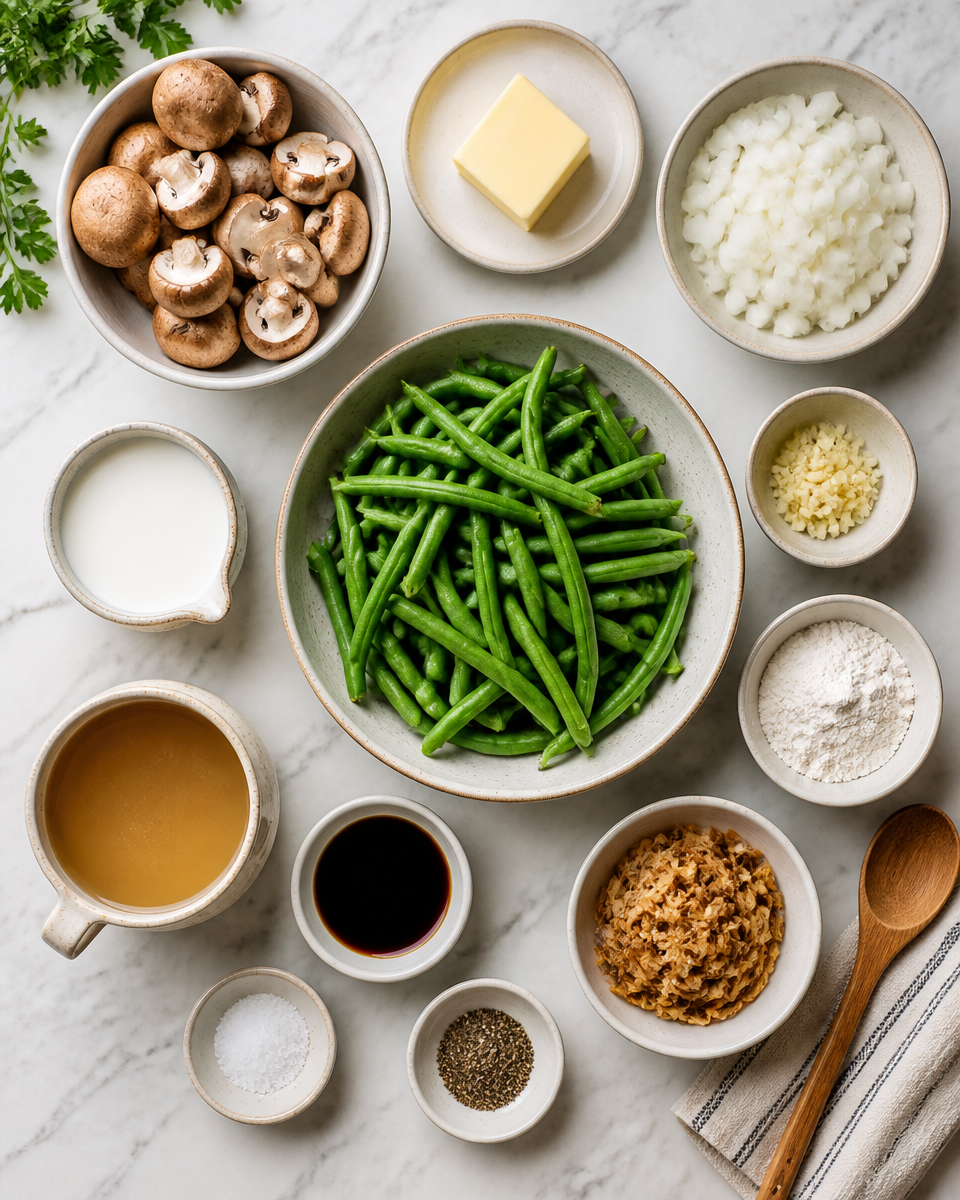 Green Bean Casserole with Fresh Green Beans