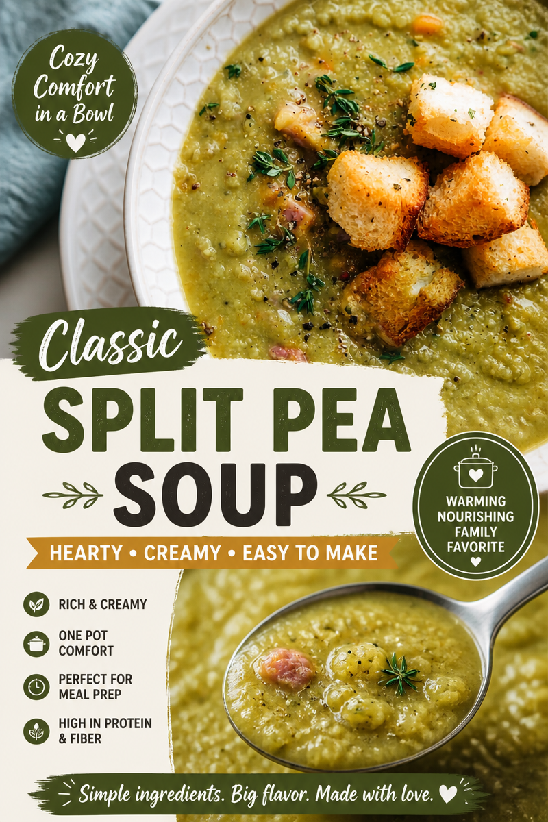 Easy Split Pea Soup — Classic Comfort Ham