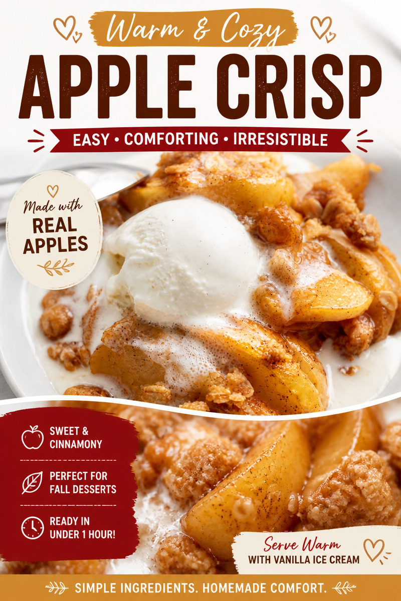 Easy Apple Crisp — Simple Oat Topping Dessert