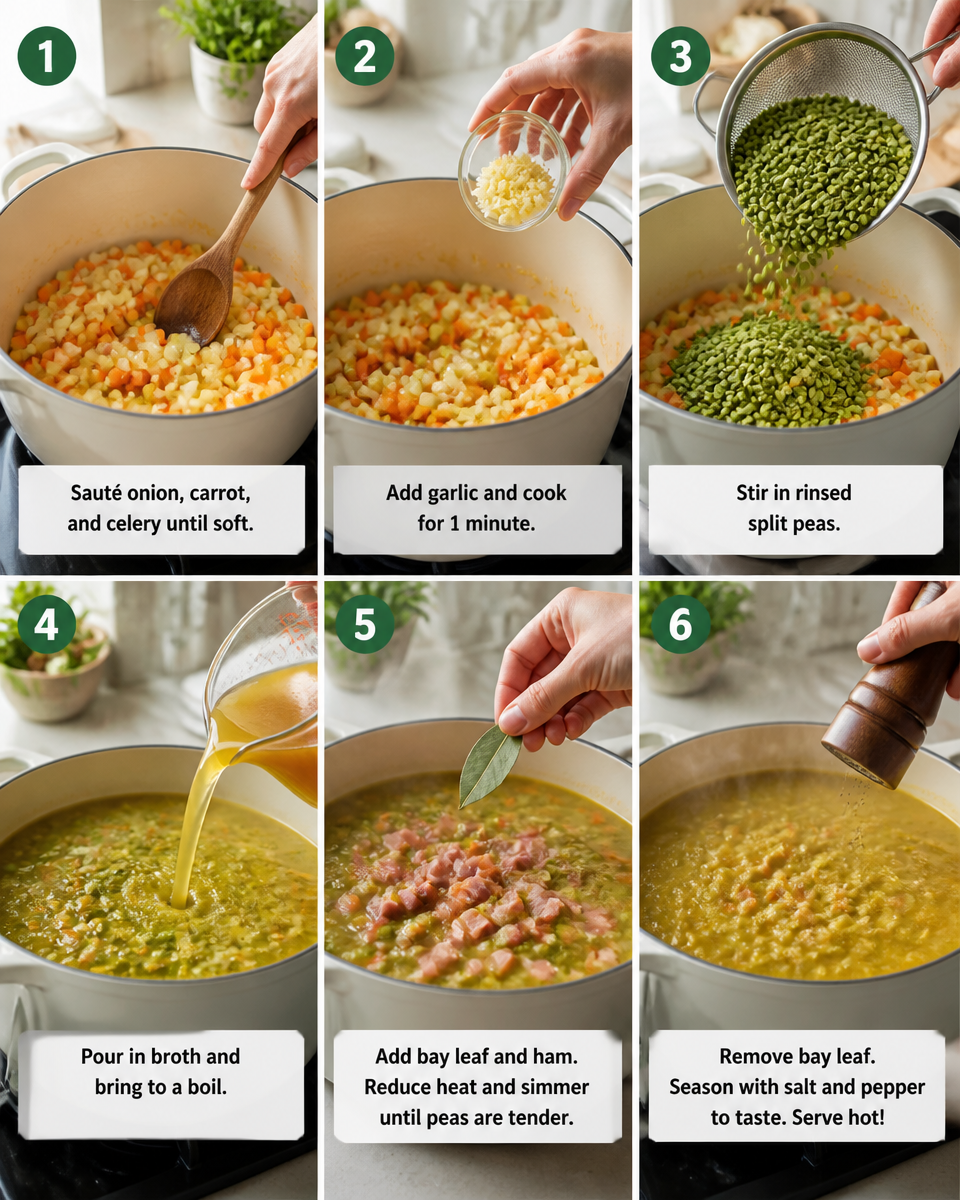 Easy Split Pea Soup — Classic Comfort Ham