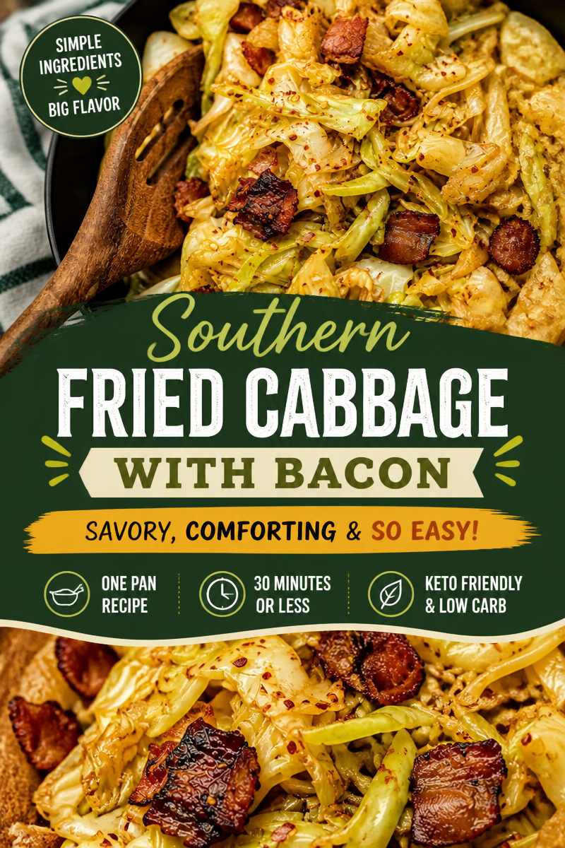 Fried Cabbage with Bacon and Onion