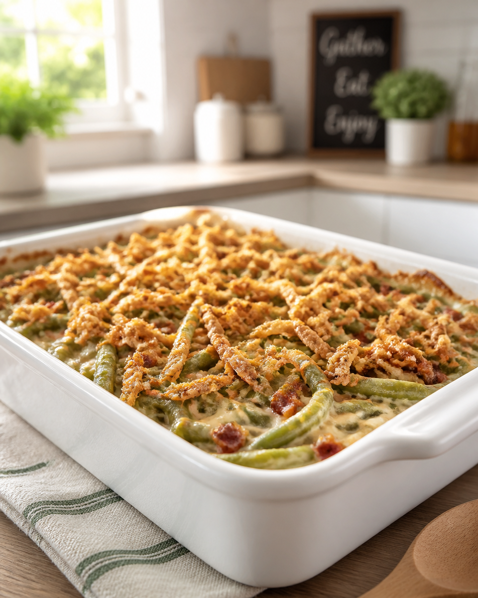 Green Bean Casserole with Bacon