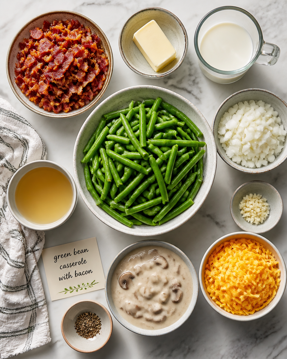 Green Bean Casserole with Bacon