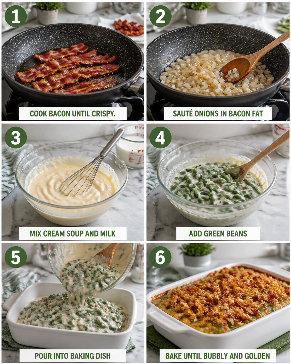 Green Bean Casserole with Bacon