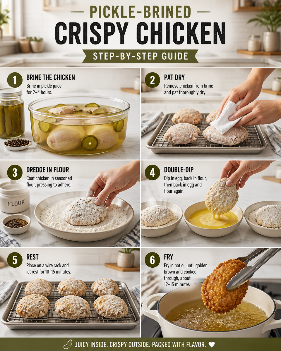 Pickle Brined Crispy Chicken