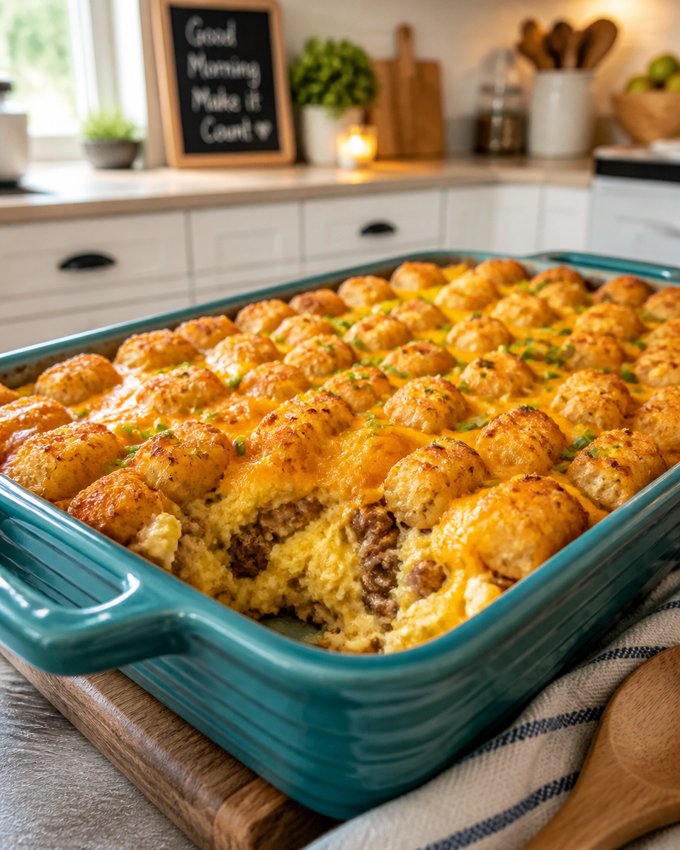 Easy Tater Tot Breakfast Casserole — Morning Bake