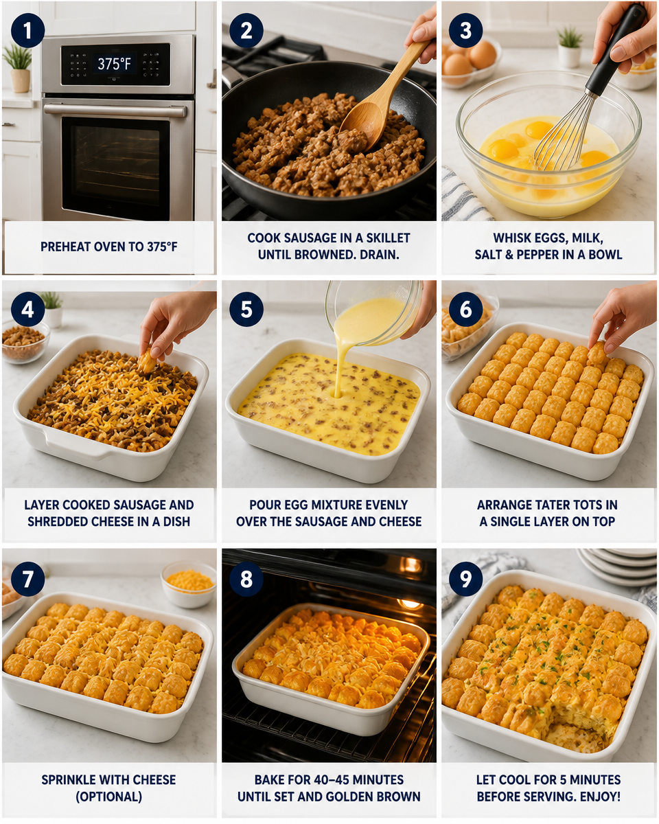 Easy Tater Tot Breakfast Casserole — Morning Bake