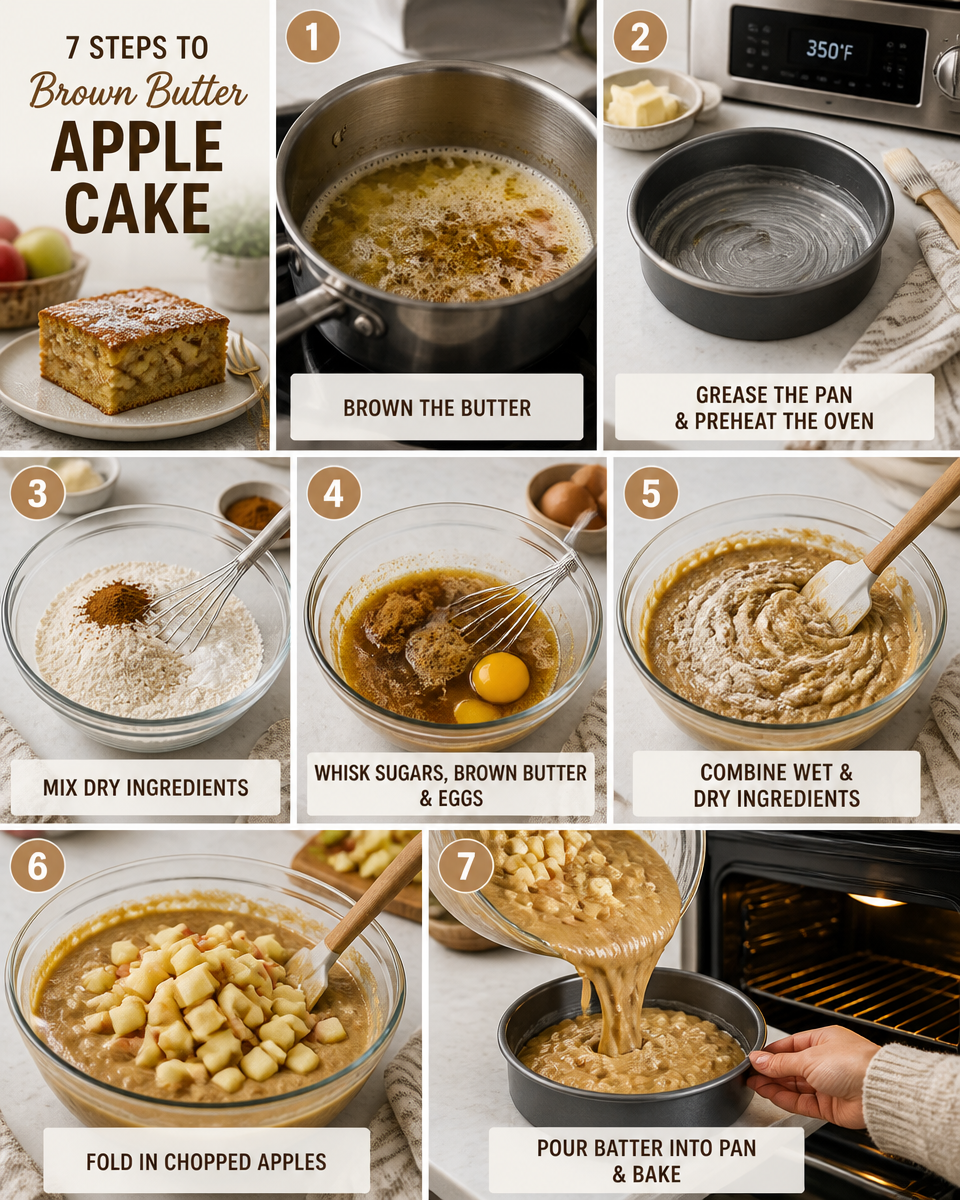 Easy Brown Butter Apple Cake — Moist Fall